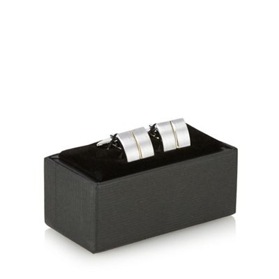 The Collection Silver squared cufflinks